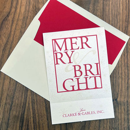 Corporate Holiday Greeting Cards by Checkerboard - Snowy Merry Wishes Corporate Holiday Greeting Cards by Checkerboard - Snowy Merry Wishes