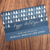 Corporate Holiday Greeting Cards by Checkerboard - Happy Holiday Trees