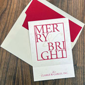 Corporate Holiday Greeting Cards by Checkerboard - Snowy Merry Wishes Corporate Holiday Greeting Cards by Checkerboard - Snowy Merry Wishes