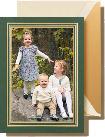 Crane Holiday Photo Mount Cards - Imperial Pine Crane Holiday Photo Mount Cards - Imperial Pine