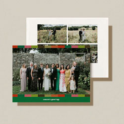 Holiday Digital Photo Cards by Crane & Co. - Corduroy Frame Horizontal Multi