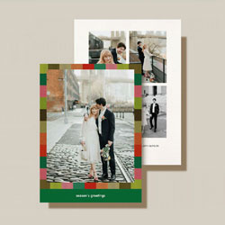 Holiday Digital Photo Cards by Crane & Co. - Corduroy Frame Vertical Multi