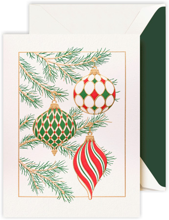 Holiday Greeting Cards by Crane & Co. - Merry Ornaments