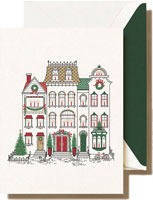 Holiday Greeting Cards by Crane & Co. - Cozy Brownstones