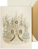 Holiday Greeting Cards by Crane & Co. - White Christmas Church