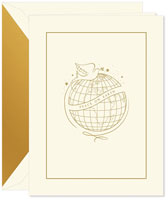 Holiday Greeting Cards by Crane & Co. - Peace On Earth Globe