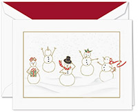 Holiday Greeting Cards by Crane & Co. - Cheery Snowmen