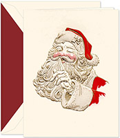 Holiday Greeting Cards by Crane & Co. - Santa Claus Wink