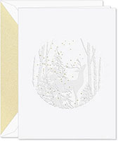 Holiday Greeting Cards by Crane & Co. - Birch Forest Reindeer