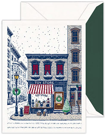Holiday Greeting Cards by Crane & Co. - Engraved Festive Toy Store