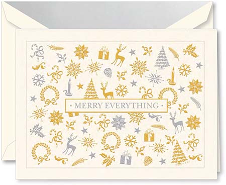 Holiday Greeting Cards by Crane & Co. - Engraved Folk Pattern
