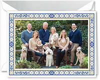 Hanukkah Photo Mount Cards by Crane & Co. - Engraved Hanukkah Lights
