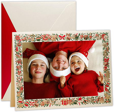 Holiday Photo Mount Cards by Crane & Co. - Engraved Holiday Treasures