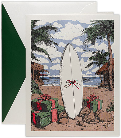 Holiday Greeting Cards by Crane & Co. - Engraved Coastal Holiday