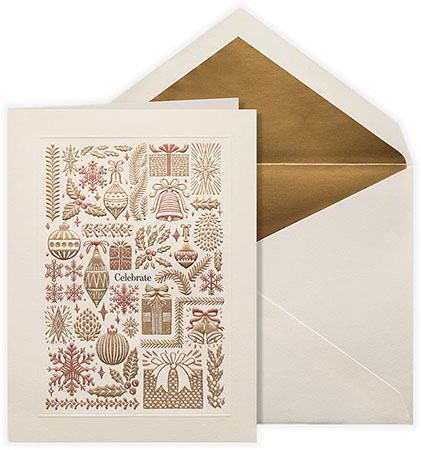 Holiday Greeting Cards by Crane & Co. - Engraved Celebrate