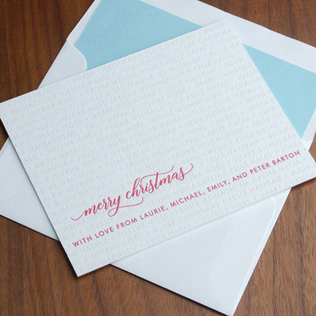Letterpress Holiday Greeting Cards by Designers' Fine Press (Love Language)