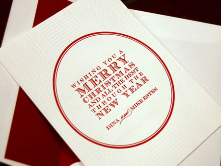 Letterpress Holiday Greeting Cards by Designers' Fine Press (Cozy)