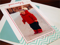 Letterpress Holiday Photo Mount Cards by Designers' Fine Press (I Heart Christmas)