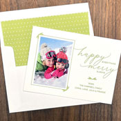Letterpress Holiday Photo Mount Cards by Designers' Fine Press (Happy and Merry)