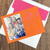 Holiday Photo Mount Cards by Designers' Fine Press (Hello New Year with Foil)