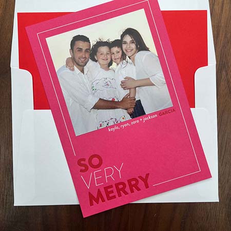 Letterpress Holiday Photo Mount Cards by Designers' Fine Press (So Very)