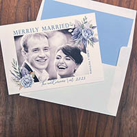 Letterpress Digital Holiday Photo Cards by Designers' Fine Press (Merrily Married)