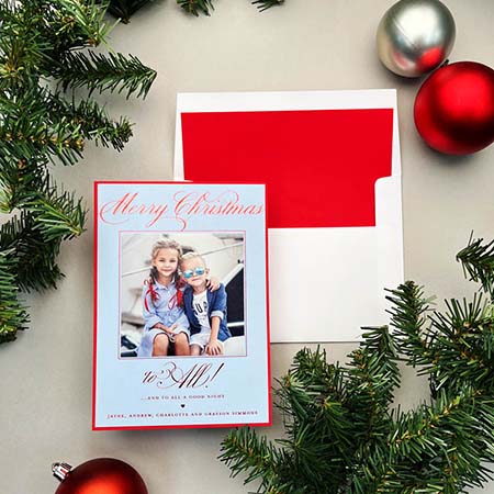 Holiday Photo Mount Cards by Designers' Fine Press (Waves of Cheer)