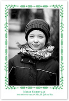 Letterpress Holiday Photo Mount Cards by Designers' Fine Press (Berry Branches & Evergreens)