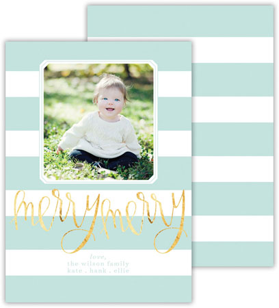 Digital Holiday Photo Cards by Dabney Lee - Cabana Sea with Foil (Flat) Digital Holiday Photo Cards by Dabney Lee - Cabana Sea with Foil (Flat)