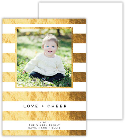 Digital Holiday Photo Cards by Dabney Lee - Cabana 2 with Foil (Flat)