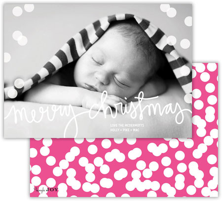 Digital Holiday Photo Cards by Dabney Lee - Holepunch Hot Pink (Flat) Digital Holiday Photo Cards by Dabney Lee - Holepunch Hot Pink (Flat)