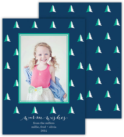 Digital Holiday Photo Cards by Dabney Lee - Evergreen Navy (Flat) Digital Holiday Photo Cards by Dabney Lee - Evergreen Navy (Flat)