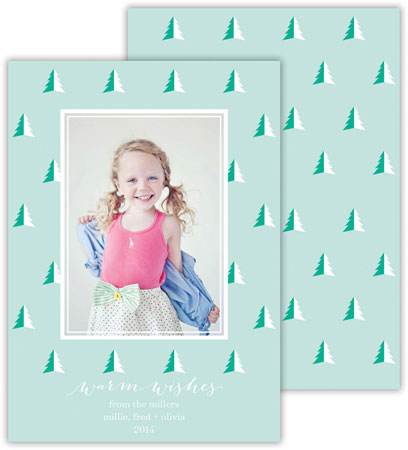 Digital Holiday Photo Cards by Dabney Lee - Evergreen Sea (Flat)