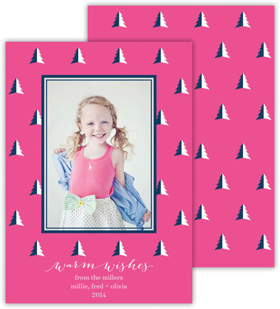 Digital Holiday Photo Cards by Dabney Lee - Evergreen Hot Pink (Flat) Digital Holiday Photo Cards by Dabney Lee - Evergreen Hot Pink (Flat)
