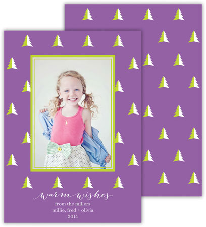 Digital Holiday Photo Cards by Dabney Lee - Evergreen Eggplant (Flat) Digital Holiday Photo Cards by Dabney Lee - Evergreen Eggplant (Flat)