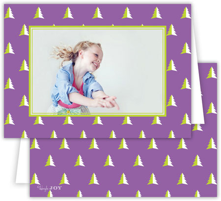 Digital Holiday Photo Cards by Dabney Lee - Evergreen Eggplant (Folded) Digital Holiday Photo Cards by Dabney Lee - Evergreen Eggplant (Folded)