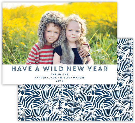 Digital Holiday Photo Cards by Dabney Lee - Bruno Navy (Flat)