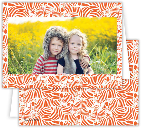Digital Holiday Photo Cards by Dabney Lee - Bruno Warm Red (Folded) Digital Holiday Photo Cards by Dabney Lee - Bruno Warm Red (Folded)