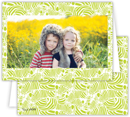 Digital Holiday Photo Cards by Dabney Lee - Bruno Chartreuse (Folded)