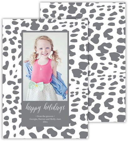 Digital Holiday Photo Cards by Dabney Lee - Cheetah Grey (Flat) Digital Holiday Photo Cards by Dabney Lee - Cheetah Grey (Flat)