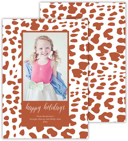 Digital Holiday Photo Cards by Dabney Lee - Cheetah Rust (Flat) Digital Holiday Photo Cards by Dabney Lee - Cheetah Rust (Flat)