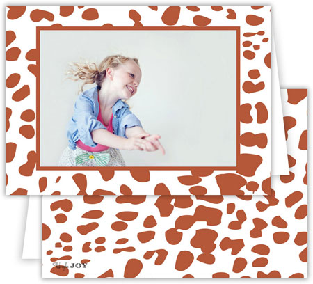 Digital Holiday Photo Cards by Dabney Lee - Cheetah Rust (Folded) Digital Holiday Photo Cards by Dabney Lee - Cheetah Rust (Folded)