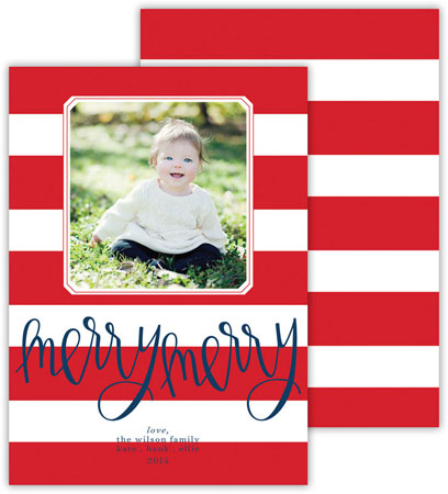 Digital Holiday Photo Cards by Dabney Lee - Cabana Red (Flat)