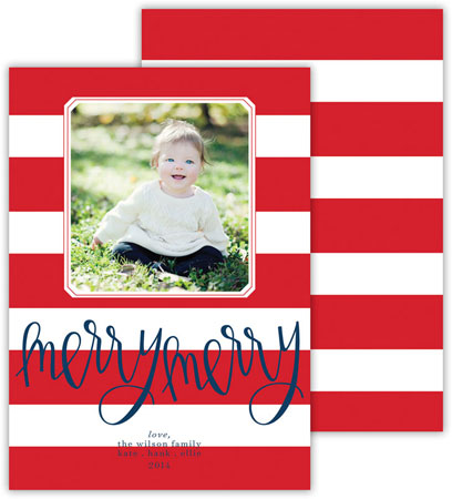 Digital Holiday Photo Cards by Dabney Lee - Cabana Red (Flat) Digital Holiday Photo Cards by Dabney Lee - Cabana Red (Flat)