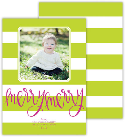Digital Holiday Photo Cards by Dabney Lee - Cabana Chartreuse (Flat)