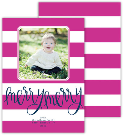 Digital Holiday Photo Cards by Dabney Lee - Cabana Fuchsia (Flat) Digital Holiday Photo Cards by Dabney Lee - Cabana Fuchsia (Flat)