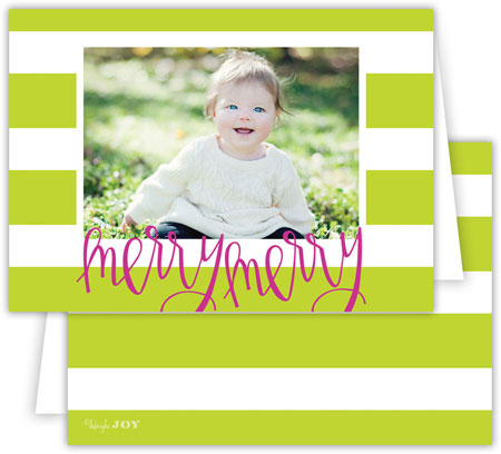 Digital Holiday Photo Cards by Dabney Lee - Cabana Chartreuse (Folded) Digital Holiday Photo Cards by Dabney Lee - Cabana Chartreuse (Folded)