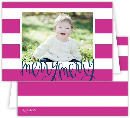 Digital Holiday Photo Cards by Dabney Lee - Cabana Fuchsia (Folded) Digital Holiday Photo Cards by Dabney Lee - Cabana Fuchsia (Folded)