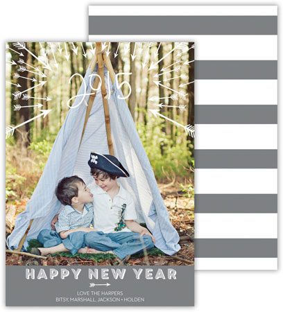 Digital Holiday Photo Cards by Dabney Lee - Arrows Grey (Flat) Digital Holiday Photo Cards by Dabney Lee - Arrows Grey (Flat)