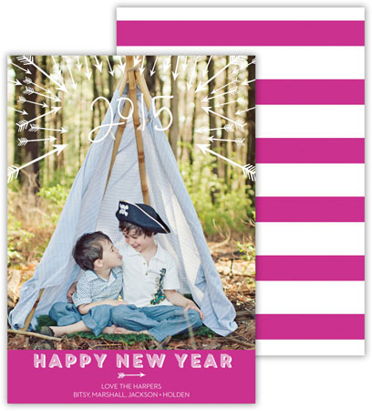 Digital Holiday Photo Cards by Dabney Lee - Arrows Fuchsia (Flat) Digital Holiday Photo Cards by Dabney Lee - Arrows Fuchsia (Flat)